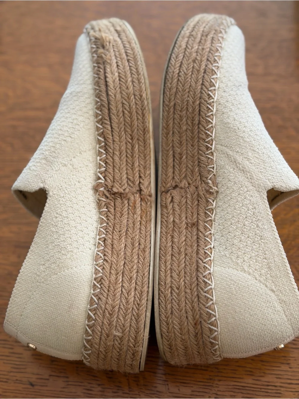 Dr School's Neutral Espadrille Slip-On Flats - Beige Canvas